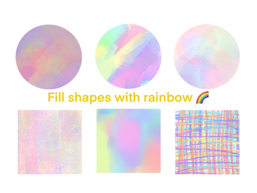 rainbow brush set sample art